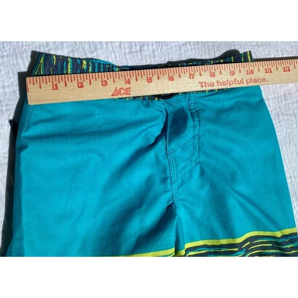 O'neill Boys Boardshort Trunks Swim Beach Blue Stretch Waistband Pocket Sz 5/6 + - Picture 8 of 9